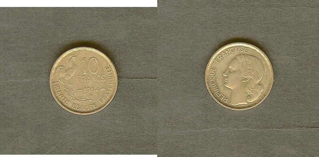10 francs Guiraud 1954B AU